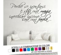 Adesivo Murale Frase SE INCONTRARSI MAGIA FAVOLA Amore Wall Sticker Tattoo