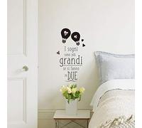 Adesivo murale frasi famose I Sogni In Due materiali certificati Made in Italy scritte autoadesive decorazioni interni …