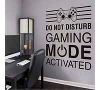 Adesivo Murale Grande Zona Di Gioco Gamer Quote Decalcomania Da Muro Per Controller Di Sala Da Gioco Domestici Videogioco Boy Bedroom Decor Gioco Murale 49X42Cm