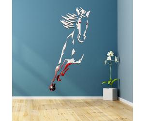 Adesivo murale in acrilico a forma di cavallo galoppo per TV sfondo