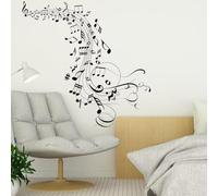 Adesivo murale in vinile impermeabile motivo nota musicale 80 x 100 cm