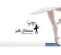 Adesivo Murale "La Danza è la poesia del corpo" wall sticker. (120x60 cm.). Adesivo4You (NERO)