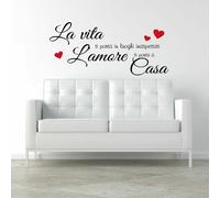 ADESIVO MURALE LA VITA TI PORTA IN LUOGHI INASPETTATI L'AMORE DECORAZIONE a0459