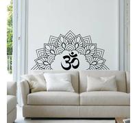 adesivo murale mandala yoga om yin yang indian style metidazione casa love a0871