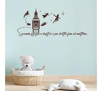 Adesivo Murale Peter Pan con Frase |WS2459| Wall Sticker Cameretta Bambini