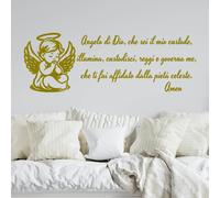 Adesivo Murale Preghiera Angelo Custode per Bambini |WS2551| Sticker da Parete