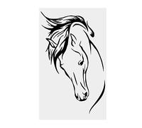 Adesivo murale PVC nero cavallo vinile rimovibile arte decalcomania per la decorazione della stanza di studio a casa