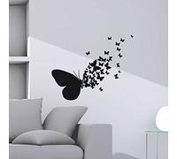 Adesivo Murale Sagome Nere di Farfalle, Sticker per Muri facile da applicare e da rimuovere, materiali certificati, Made in Italy …