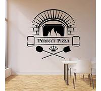 Adesivo Murale Scritta Perfetta Pizzeria Forno Da Forno Ristorante Gourmet Italiano Decorazione D'Interni Adesivo Per Finestre In Vinile Murale 74X78Cm