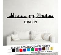 Adesivo Murale Skyline CAPITALI EUROPEE Wall Sticker Tattoo Parete EUROPA