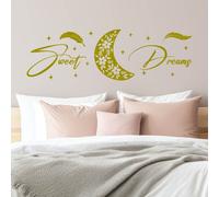 Adesivo Murale Sweet Dreams Luna e Stelle |WS2504| Decorazione Camera da Letto