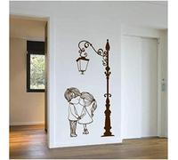 Adesivo Murale Vinile Sicker Lampione Stradale Lampione Con Due Adorabili Ragazzi E Ragazze Carini Coppia Wall Art Murale Soggiorno Decor 42X85Cm
