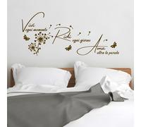 Adesivo Murale "Vivi Ridi Ama" per Camera da Letto |WS2609| Frase da Parete