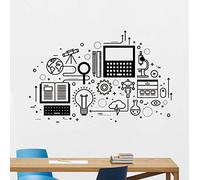 Adesivo Murale Wall Art Tecnologia Informatica Vinile Educazione Scuola Aula Decorazione Camera Da Letto 89X57Cm