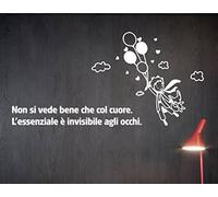 Adesivo murale - Wall Sticker - Non si vede bene che col cuore. Piccolo Principe - by tshirteria