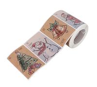 Adesivo Natalizio 6 Disegni 250 Etichette Adesive Decorative Natalizie per Biglietti Buste Scatole Adesivi Multiuso Scrivibili dal Design Splendido per Confezioni per Bambini