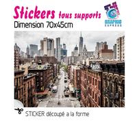 Adesivo New York Skyline Adesivo Art Deco Decorazione Parete NY-25