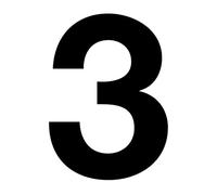 Adesivo numerico n. 3 in nero I altezza 10 cm I numero civico autoadesivo cifra da applicare per esterni cassetta della posta porta I resistente alle intemperie I kfz6733
