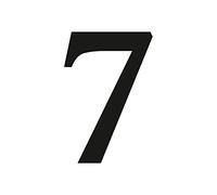 Adesivo numero 7 nero I Altezza 10 cm I Numero civico autoadesivo, cifra da applicare per esterni, cassetta postale, porta I Resistente alle intemperie I kfz4717