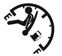 Adesivo per auto - Adesivi riflettenti divertenti per tappo del serbatoio - Cartello per veicoli ad alto consumo di gas per esterni , finestre, porte, camion, laptop, berline, pareti