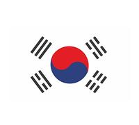 Adesivo per auto - bandiera adesiva A-LS161G South Korea - Corea del Sud 50 cm colorato - liscio - decorazione - Modellazione - messa a punto - lunotto