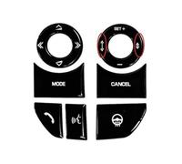 adesivo per auto Compatibile Con Range Per Rover Per Sport L494 Per Vogue L405 Per Discovery 5 Pulsante Nero Modalità Di Copertura Adesivi Per Auto Tuning Serratura Della Porta(Steering wheel A)