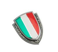 Adesivo per Auto con Bandiera Italia, 3D Silicone Adesivi Resinati Bandiera Nazionale Regno Italia Italia Argento Emblema per Auto Moto Finestrìno Scooter Bici Motociclo Tuning