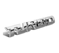 Adesivo per auto con scritta Turbo in 3D cromato, logo per auto e tuning