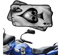 Adesivo per auto di Halloween - Decalcomania per carte da gioco con teschio di picche, materiale riflettente PET 13x7,7 cm | Fantastico adesivo per auto e laptop Scenario di utilizzo Decorazione ester