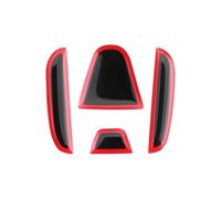 Adesivo per auto Door Bowl Trim 1 Pz Auto Volante Anteriore Posteriore Emblema Distintivo Logo Adesivo Per Accord Per Civic Per Spirior Per City Per FIT Per CRV adesivo decorativo per interni(Rosso)
