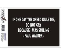 Adesivo per Auto -If One Day The Speed Kills Me - 210x100 mm roso