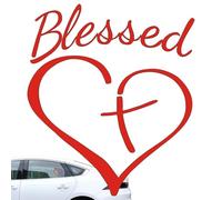 Adesivo per auto Jesus Cross - Adesivo della fede cristiana, adesivi decorativi a cuore d'amore | Decorazione per finestra in vinile facile da applicare, decalcomanie a croce religiose per auto casa