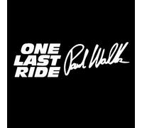Adesivo Per Auto, Paul Walker One Last Ride Letters Riflettente Per Auto Per Auto Decals Sticker Decor bianca