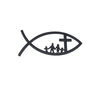 Adesivo per auto Pesce Emblemi Fish Colla Finiture in Metallo Per Finestre Auto Paraurti Accessori religiosi