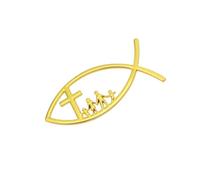 Adesivo per auto Pesce Emblemi Fish Colla Finiture in Metallo Per Finestre Auto Paraurti Accessori religiosi