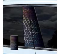 Adesivo per B Pillar per nido per ape Auto Pellicola Protettiva 25x50cm | Design geometrico per nido d' per ape, aspetto , protegge per la carrozzeria, per facile da applicare, finitura olografica(1)