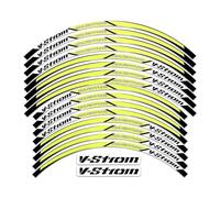 Adesivo per bordo ruote Moto 19" 17" Adesivo Per Ruote Mozzo Cerchi Decal Nastro Riflettente Decorazione Modificata Per Suzuki V-Strom 250 SX Vstrom 1000 1050 XT DL 650 Decalcomanie per ruote ( Misura