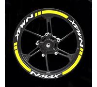Adesivo per bordo ruote Moto Mozzo Ruota Decalcomanie Adesivi Riflettenti Resistente Alle Intemperie 14 "Scooter Nastro Della Banda Cerchi Decorare Per YAMAHA NMAX 155 125 Decalcomanie per ruote ( Mis