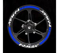 Adesivo per bordo ruote Moto Mozzo Ruota Decalcomanie Adesivi Riflettenti Resistente Alle Intemperie 14 "Scooter Nastro Della Banda Cerchi Decorare Per YAMAHA NMAX 155 125 Decalcomanie per ruote ( Mis