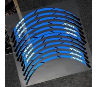 Adesivo per bordo ruote Moto Mozzo Ruota Nastro Della Banda Adesivi Resistente Alle Intemperie Decalcomanie Riflettenti Cerchi Decorare Per Yamaha XMAX 150 250 300 Decalcomanie per ruote(Colore:Blu)
