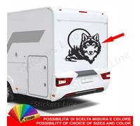 Adesivo per camper LUPO della Foresta compatibile adria arca elnagh rimor ecc