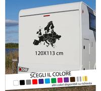 Adesivo per Camper MAPPA EUROPA 120x113cm