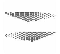 Adesivo per carrozzeria laterale per auto, grafica esagonale, pixel, cyber fai da te, autoadesivo, universale, in vinile, impermeabile, in PVC, personalizzato