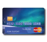 Adesivo per carta di credito, paesaggio Aurora Boreale, adesivo CB - Coppia - Distinguiti personalizzando la tua carta di credito a basso prezzo - Produzione francese