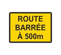 Adesivo per cartello stradale barrata, 500 m, adesivo (dimensioni L: 21 x 15 cm)