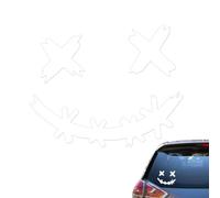 Adesivo per casco da moto con sorriso, adesivi impermeabili e decorativi per auto, bastoni per auto e bicicletta, divertenti sorrisi, adesivi per casco per auto, biciclette elettriche