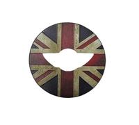 Adesivo per centro volante per R50, R52, R53, R55, R56, R57, R58, R59, R60, R61, F54, F55, F56, F57, F60, J01, J05, U25, F65, F66, finiture interne in pelle PU (rosso vintage, colore: rosso Per F54F