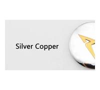 (Adesivo per cerchi da 56 mm - argento rame) 4 coprimozzi per cerchi auto con logo da 56 mm e 60 mm,