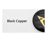 (Adesivo per cerchi da 56 mm - rame nero) 4 coprimozzi per cerchi auto con logo da 56 mm e 60 mm, coprimozzo