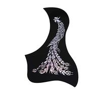 Adesivo per chitarra preferita accessori per chitarra acustica scudo chitarra Decor Fiore di moda cinese Dragon Phoenix adesivo decalcomania attrezzature musicali Silver Phoenix elegante e